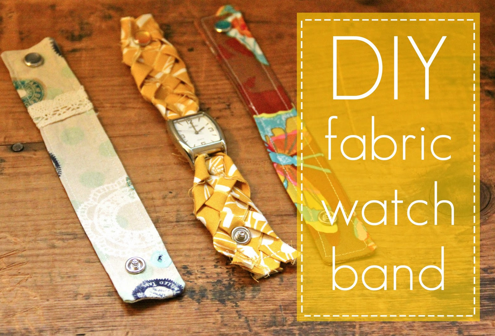 Diy Bands
 oh sweet joy handmade monday DIY fabric watch bands