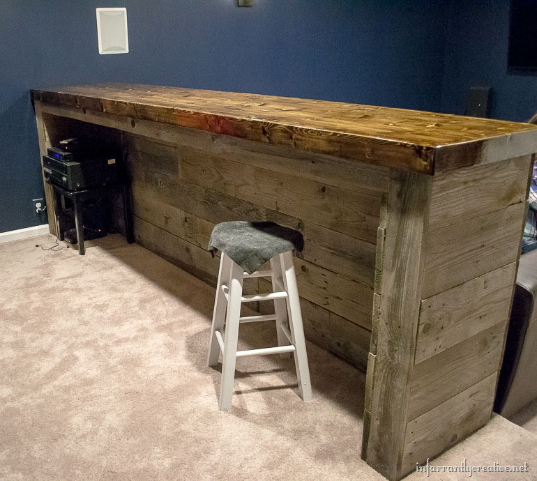 Diy Bar
 Man Cave Wood Pallet Bar Free DIY Plans