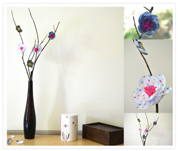 Diy Branche
 ROSE ET VERT DIY une branche en fleur