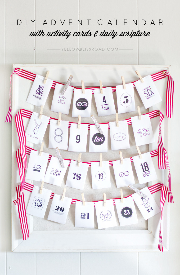 Diy Calendar
 Free Printable Advent Calendar with Activity Ideas DIY