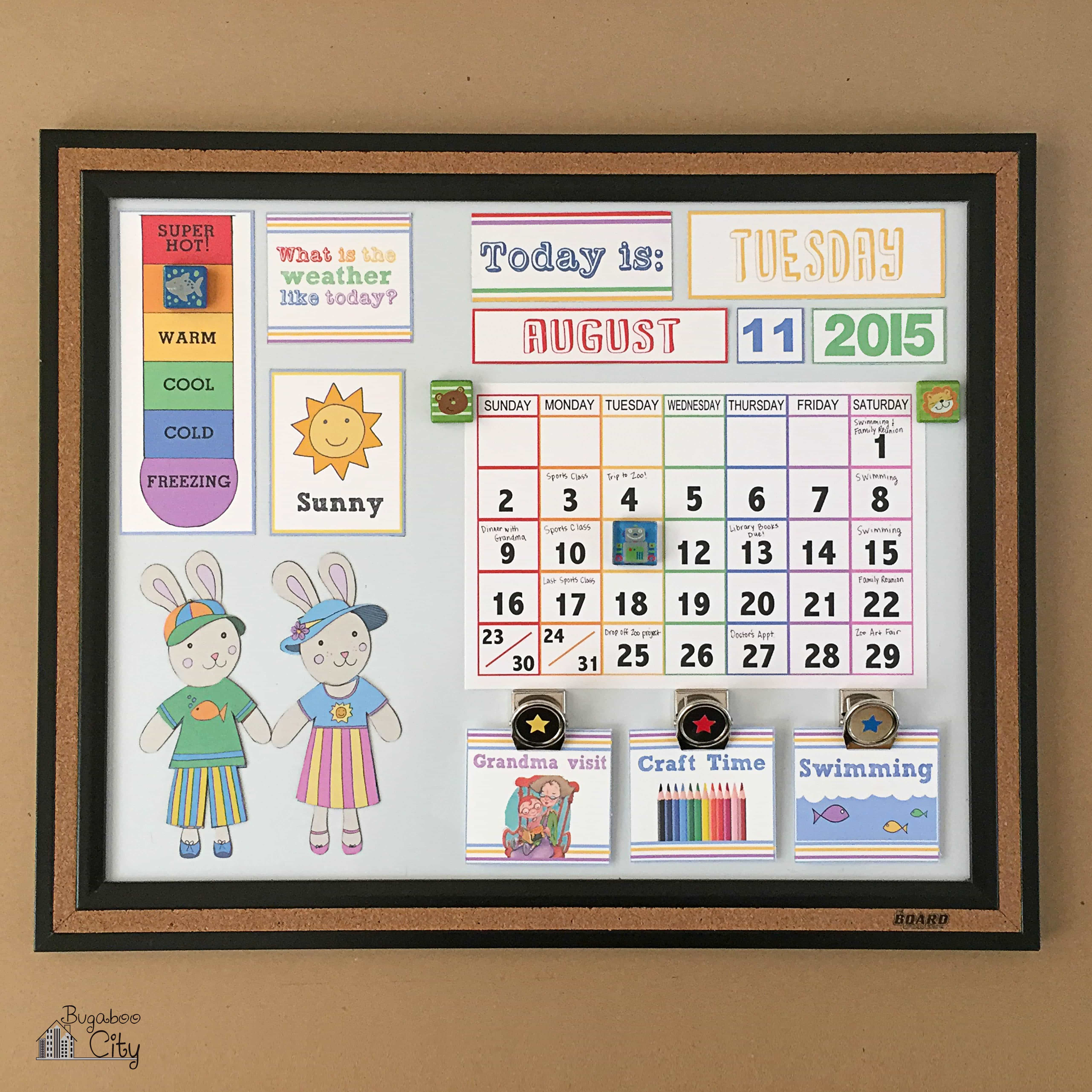 Diy Calendar
 DIY Toddler Calender Magnet Board Lots of free printables