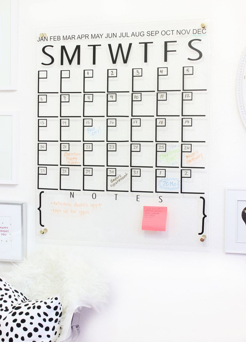 Diy Calendar
 DIY Acrylic Calendar – A Beautiful Mess