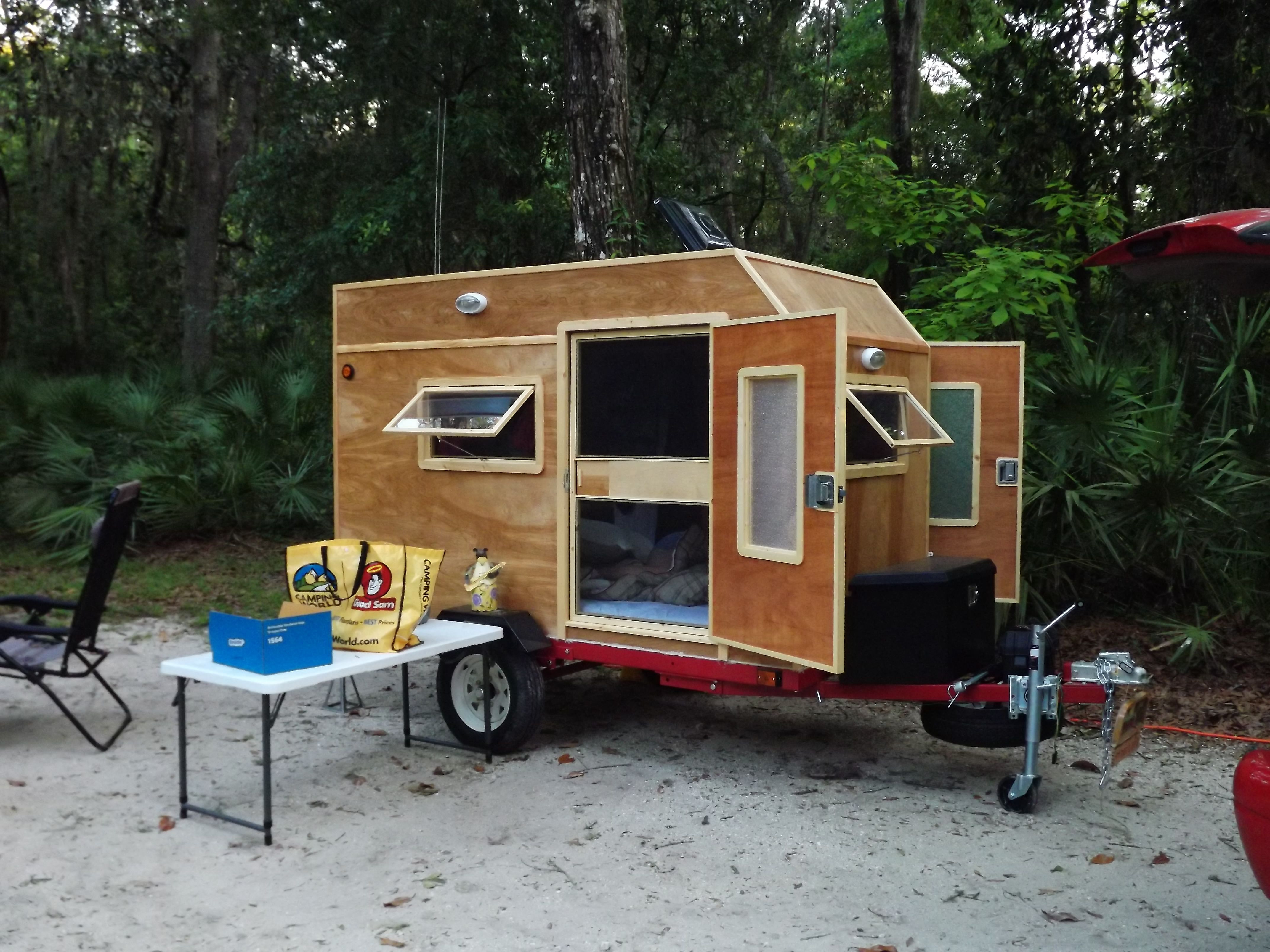 Diy Camping
 Camping trailer small woody camper Frugal Way camping