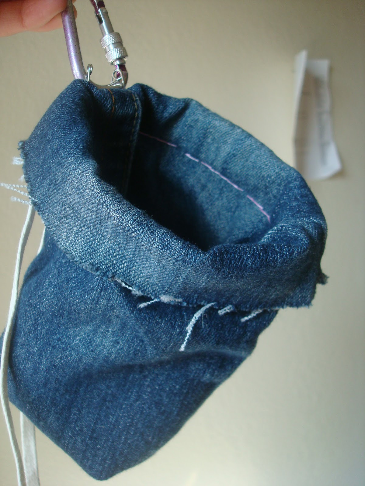 Diy Chalkbag
 Transitional Zone DIY Denim Pant Leg Chalk Bag