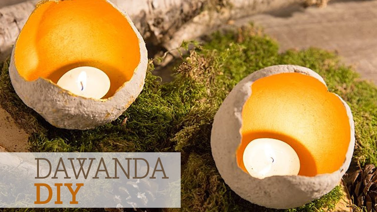 Diy Dawanda
 DaWanda DIY Windlichter aus Beton selber machen