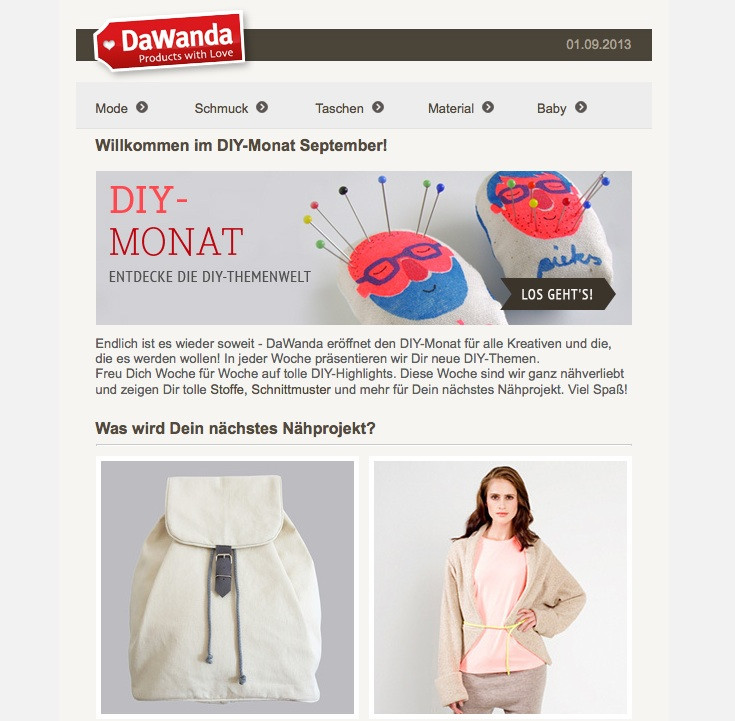 Diy Dawanda
 DaWanda DIY Newsletter September 2013