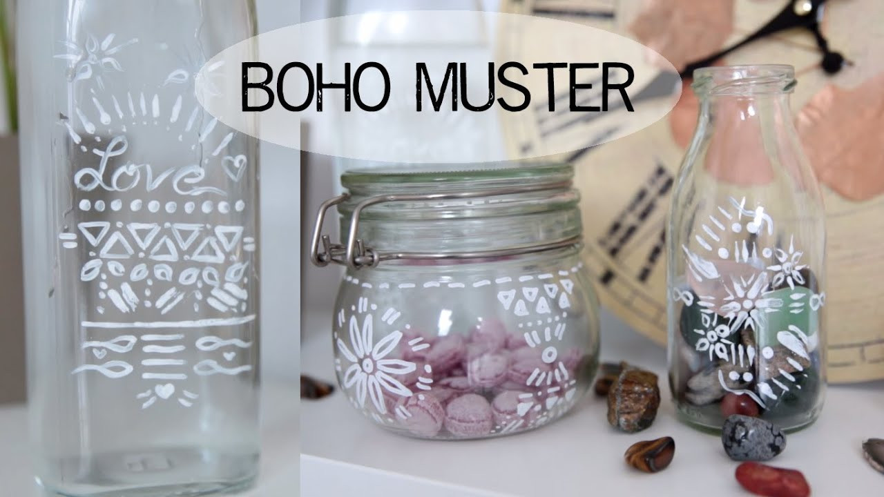 Diy Deko
 DIY Deko Gläser Boho Muster kekulo