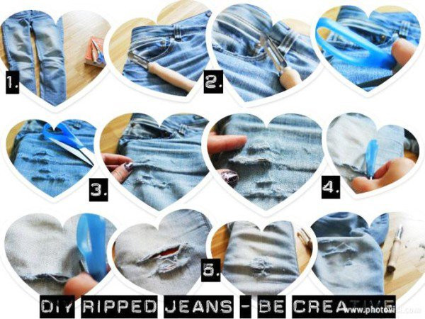 Diy Destroyed Jeans
 15 Fashionable DIY Ideas For Making Fantastic Jeans