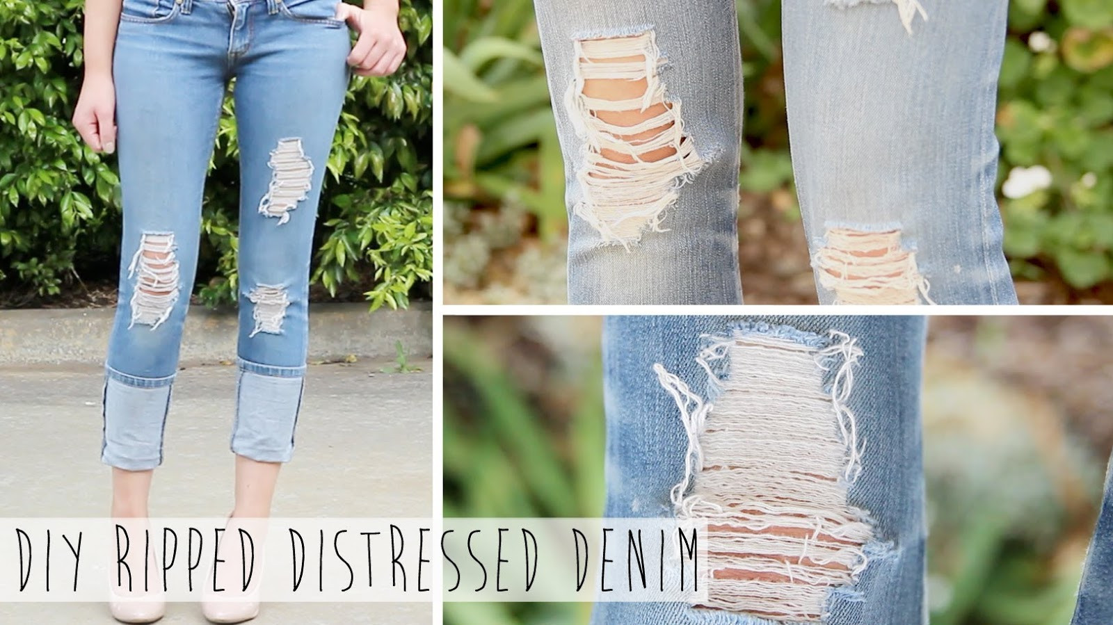 Diy Destroyed Jeans
 65 Mind blowing Repurposing Projects For DIY Jeans