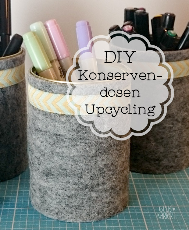 Diy Dosen
 DIY Konservendosen Upcycling Gelbkariert