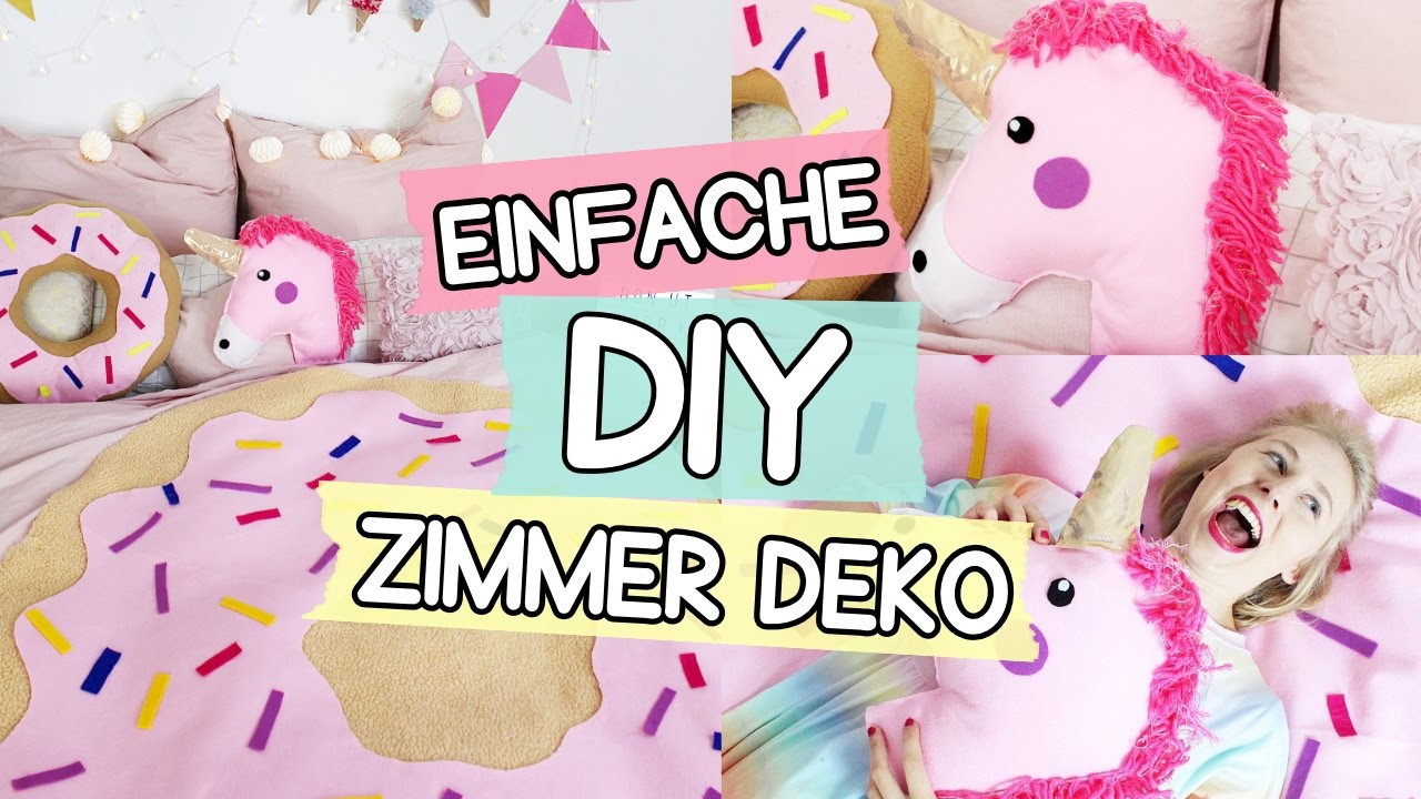 Diy Einhorn
 DIY Pinterest Zimmer Deko Einhorn Kissen 🦄 Donut Decke