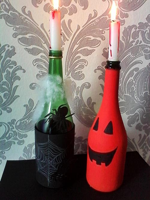 Diy Flaschen
 Halloween Deko Flaschen DIY