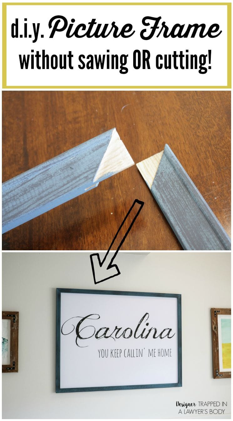 Diy Frame
 DIY Picture Frame NO SAWING OR CUTTING REQUIRED