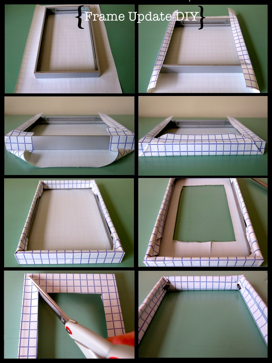 Diy Frame
 how to use contact paper around the house