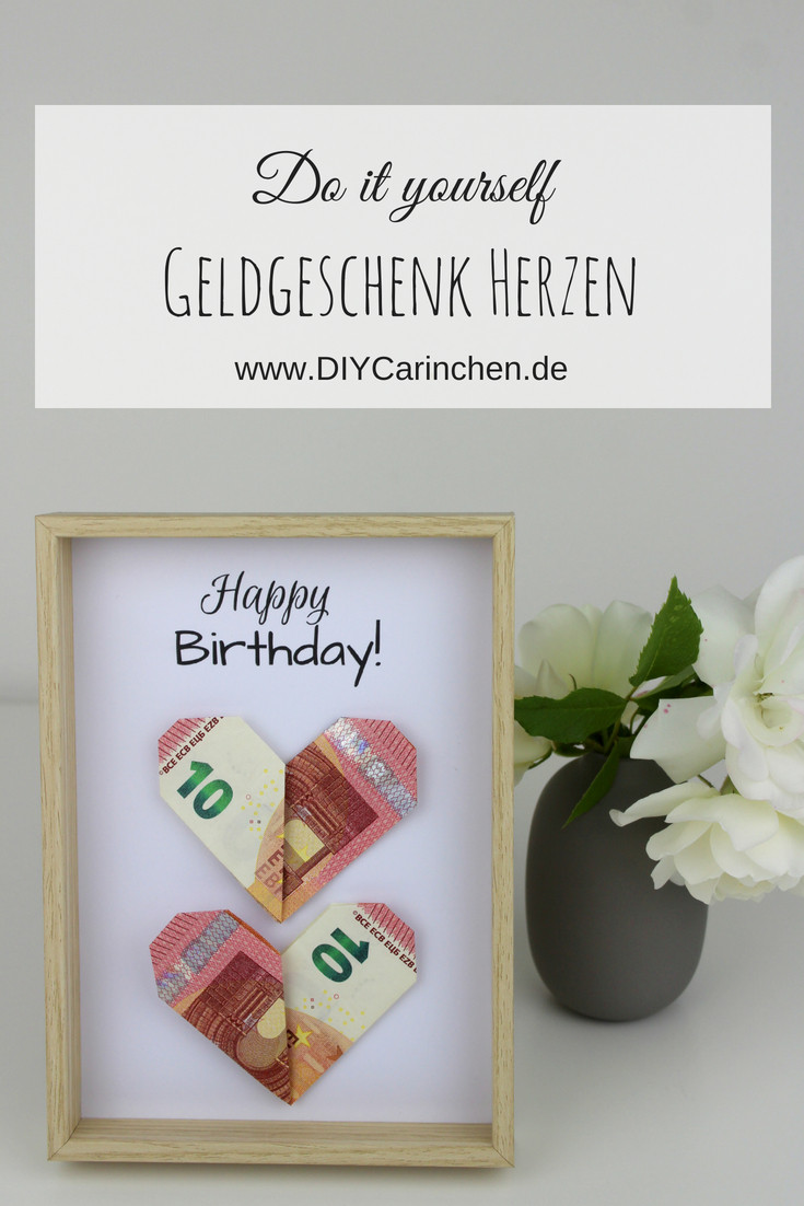 Diy Geldgeschenk
 DIY Geldgeschenk Herzen nach Origami Art perfekte