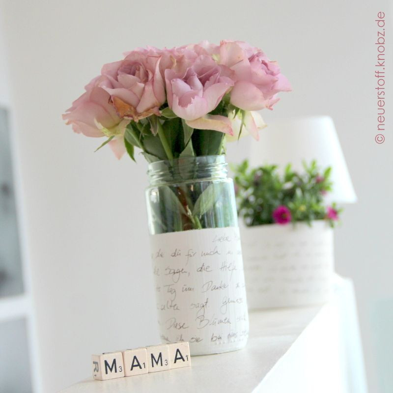 Diy Geschenke Mama
 Blumen zum Muttertag Kinderkunst