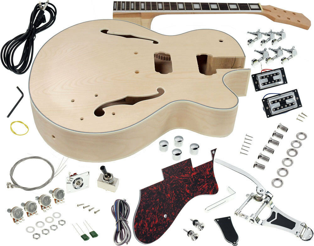 Diy Guitar Kit
 Solo GF Style DIY Guitar Kit Maple Hollow Body Rosewood