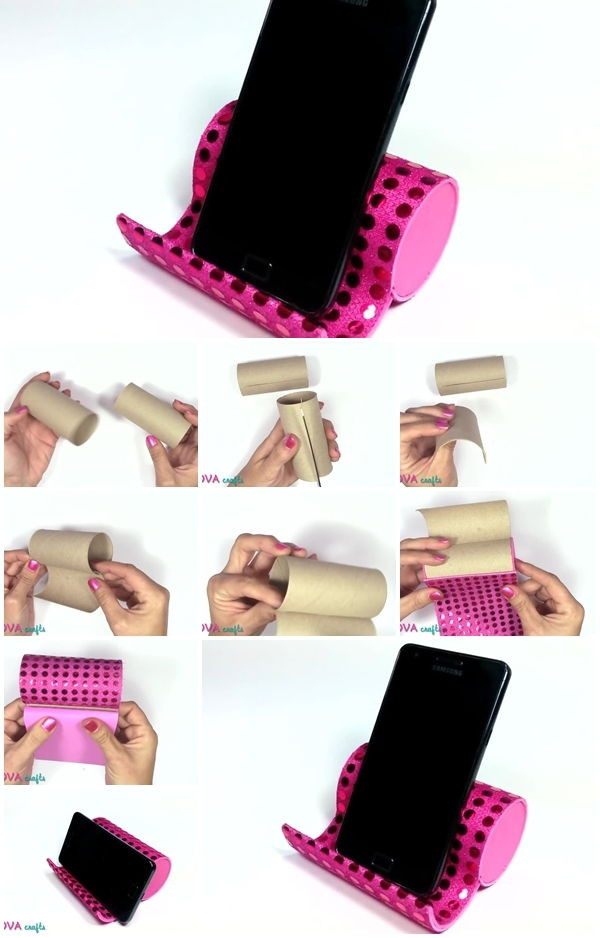 Diy Handyhalter
 How to Make Phone Holder from Toilet Paper Rolls