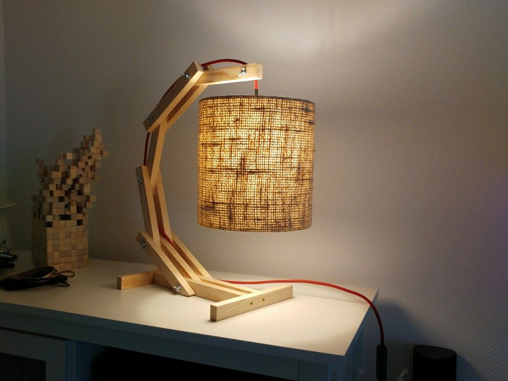 Diy Holz Lampe
 Design Lampe Holz Genial Lampe Holz Leisten Gelenk Diy