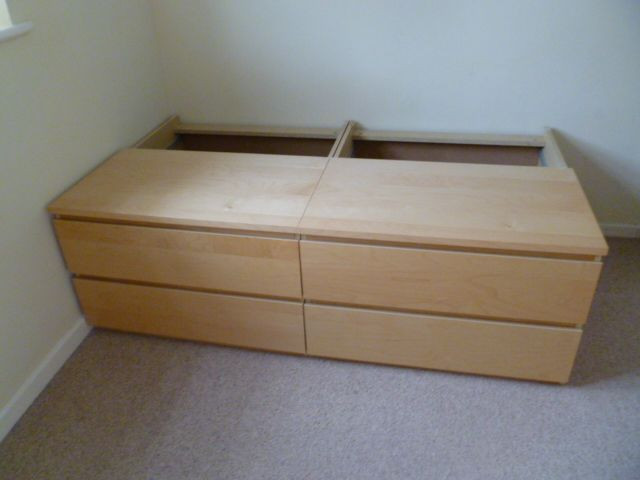 Diy Ikea Bett
 Bett aus Malm Kommoden inside Pinterest