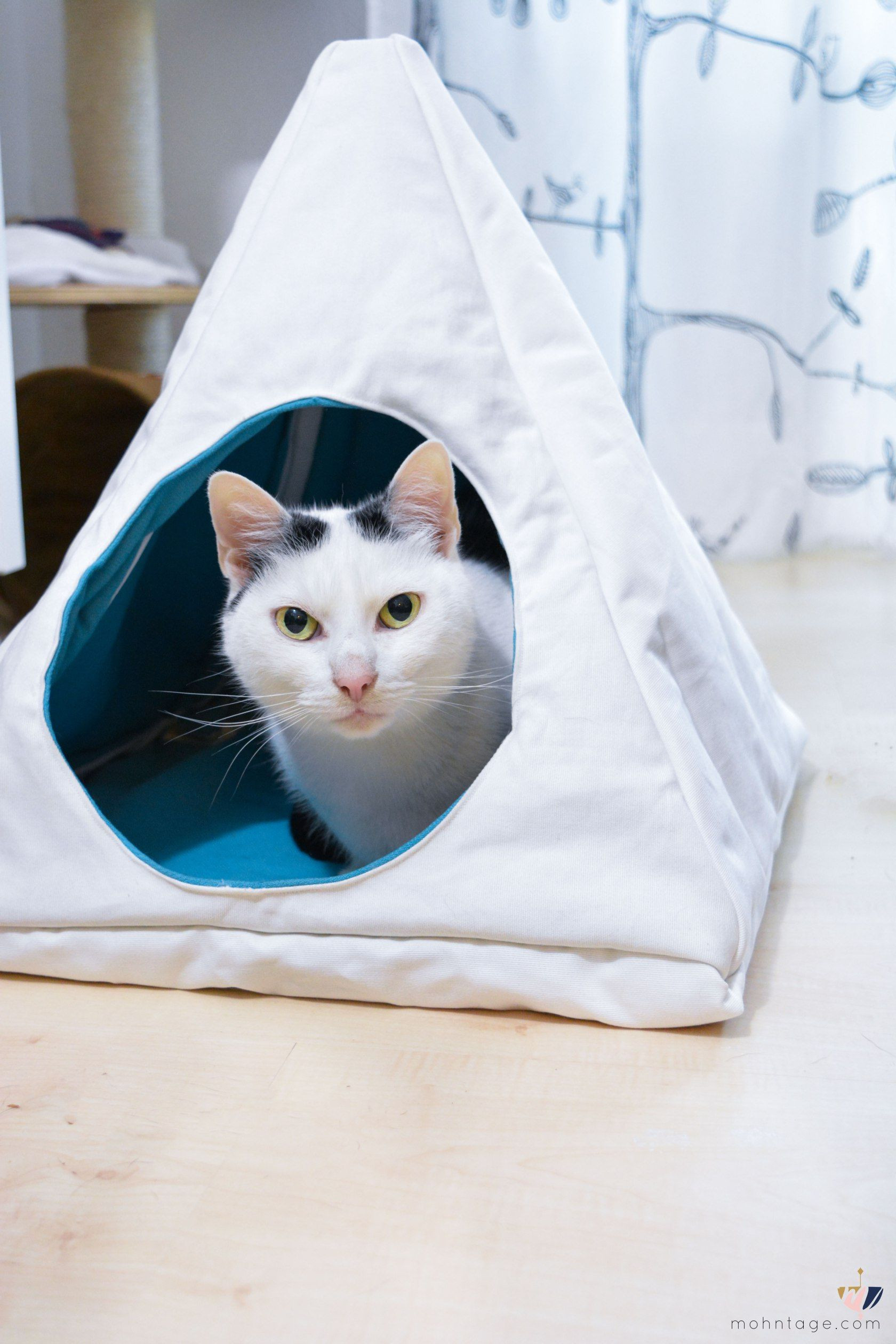 Diy Katzenhöhle
 Katzenhoehle selber machen Naehanleitung Schnittmuster