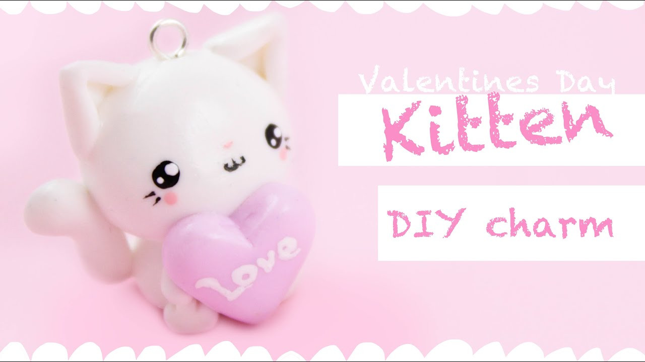 Diy Kawaii
 Kawaii Heart Kitten DIY charm