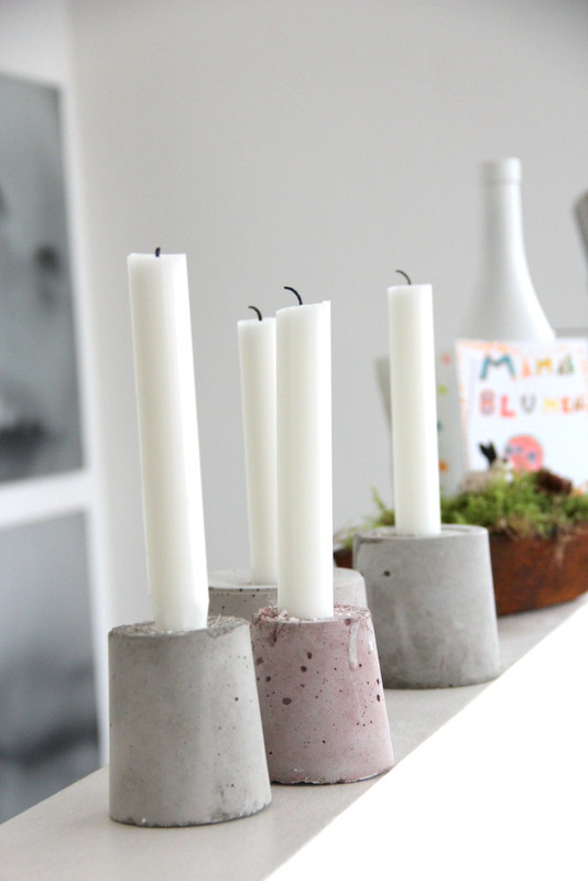 Diy Kerzenständer
 Adventskranz DIY 4 Kerzenständer im Advent