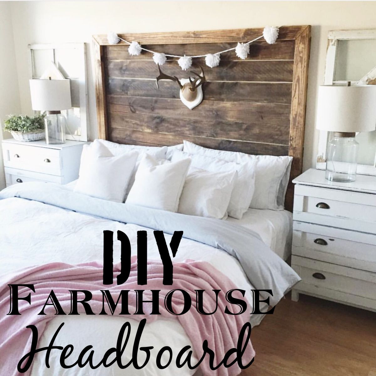 Diy King
 DIY King Farmhouse Headboard