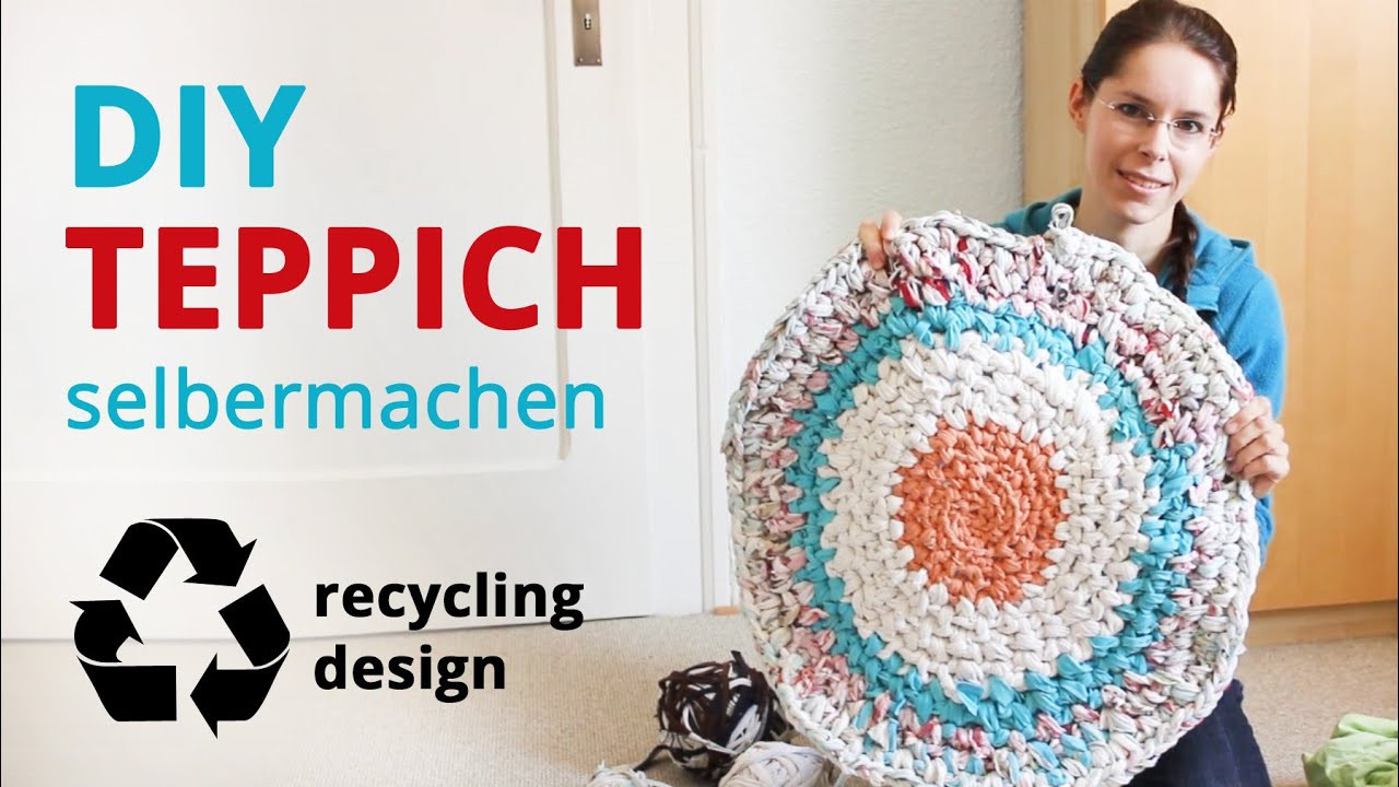 Diy Klamotten
 Teppich selber machen Recycling DIY alte Kleidung