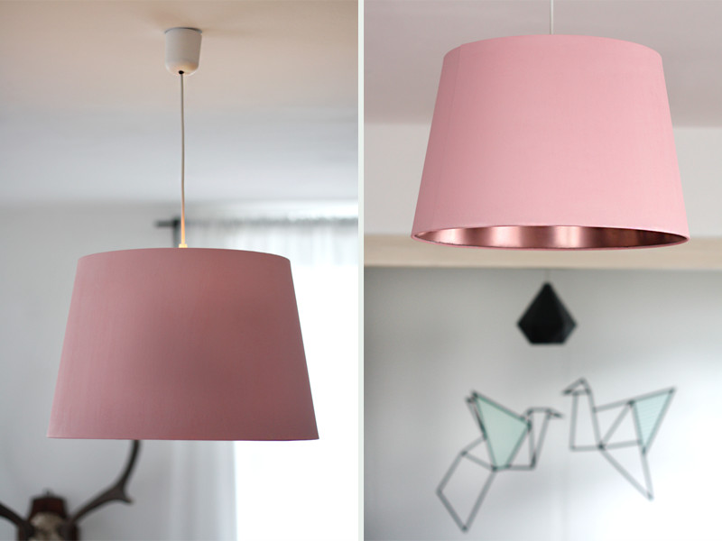 Diy Lampenschirm
 DIY Lampenschirm in Pastellrosa und Kupfer