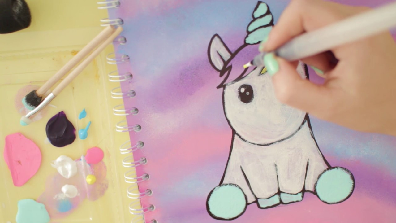 Diy Malen
 DIY Block umgestalten How to draw unicorn