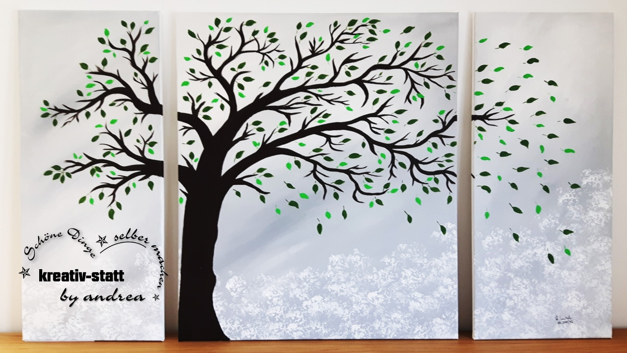 Diy Malen
 DIY Malen Acryl – Baum im Wind – einfach und modern – How