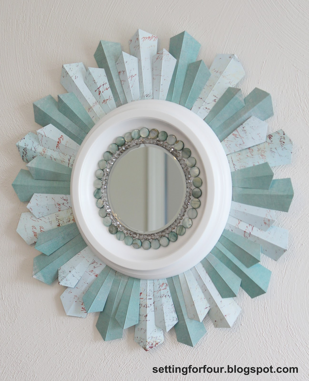 Diy Mirror
 DIY Beaded Sunburst Mirror