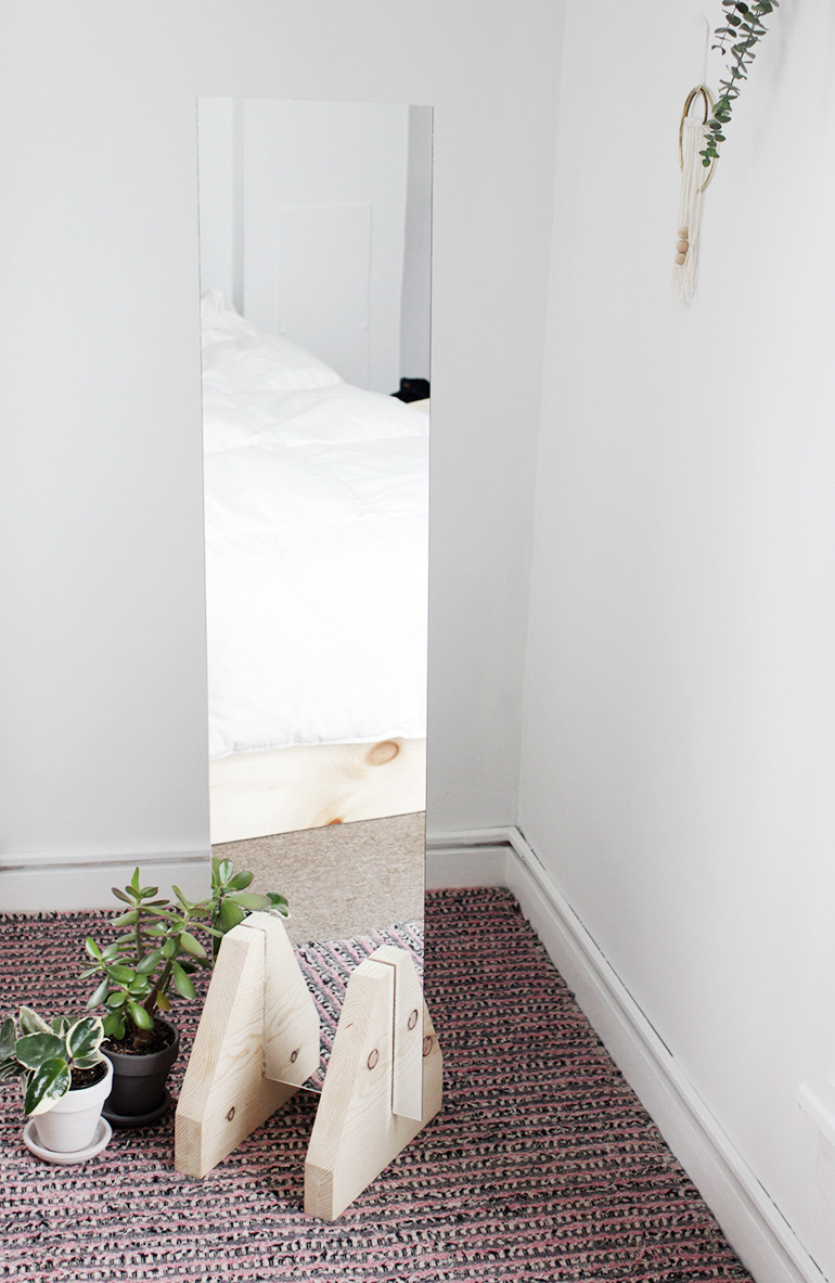 Diy Mirror
 DIY Minimal Floor Mirror The Merrythought