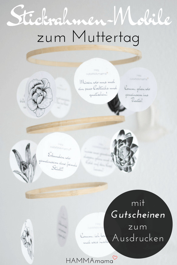 Diy Muttertagsgeschenk
 DIY Stickrahmen Mobile als Muttertagsgeschenk selber