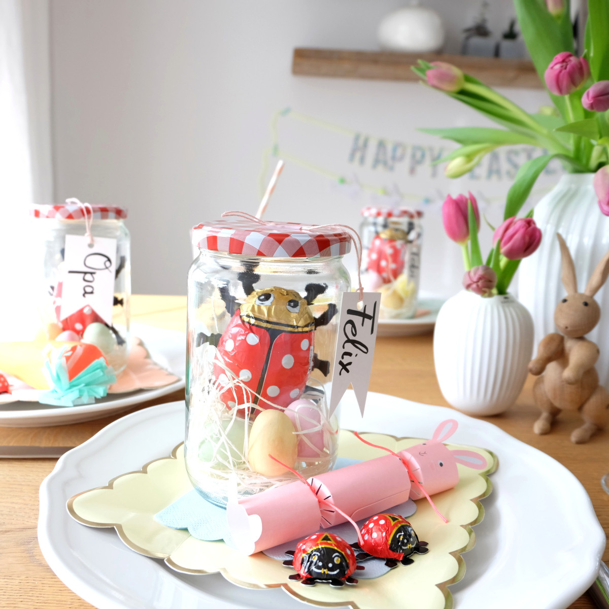 Diy Ostern
 diy ostern tischdeko basteln glas hase 3b – so leben wir