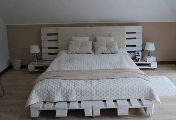 Diy Paletten Bett
 DIY Bett und eigener Designer Nachttisch aus Paletten