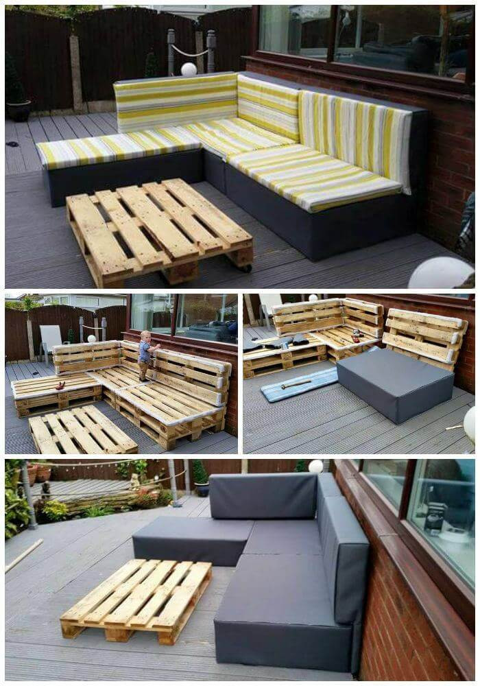 Diy Pallet Furniture
 DIY Pallet Upholstered Sectional Sofa Tutorial Easy