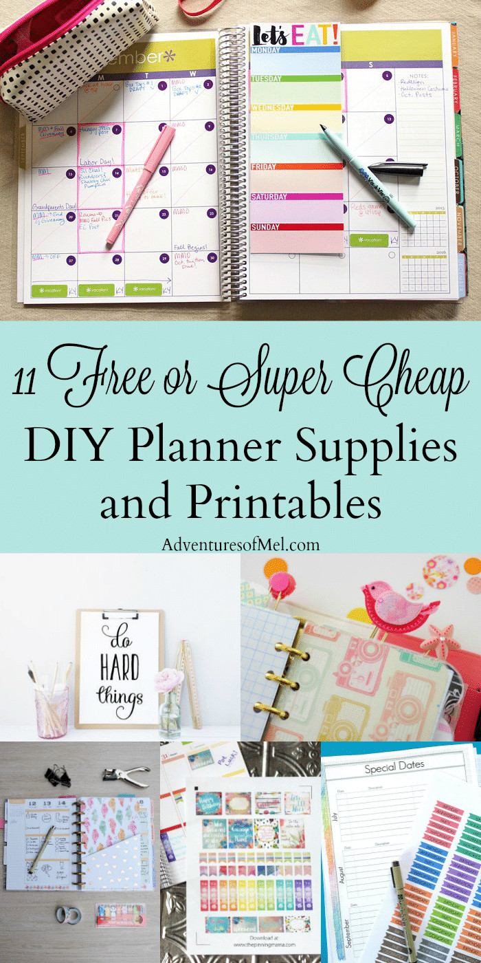 Diy Planner
 11 Free or Super Cheap DIY Planner Supplies and Printables