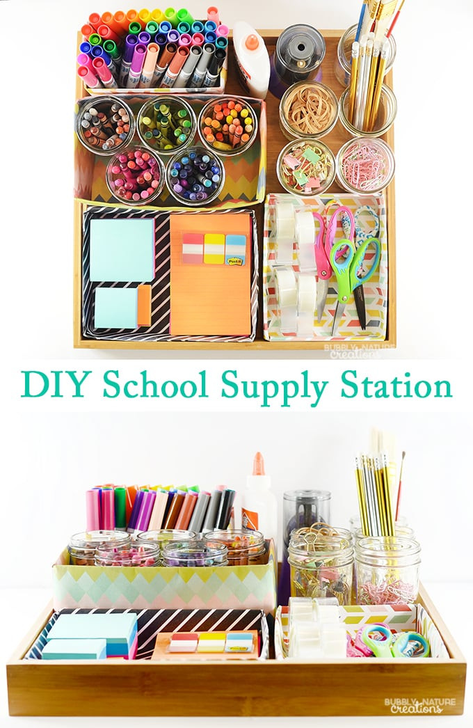 Diy School Supplies
 DIY School Supply Station Sprinkle Some Fun