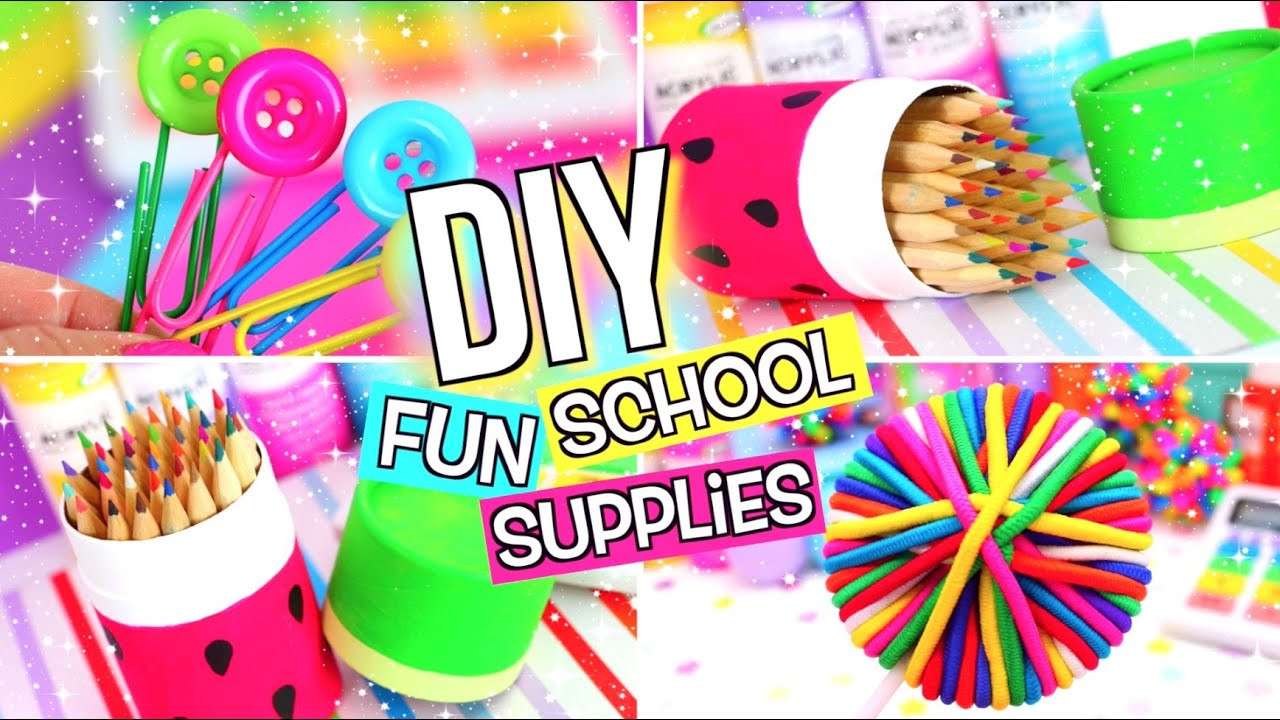 Diy School Supplies
 DIY SCHOOL SUPPLIES DIY BACK TO SCHOOL SUPPLIES