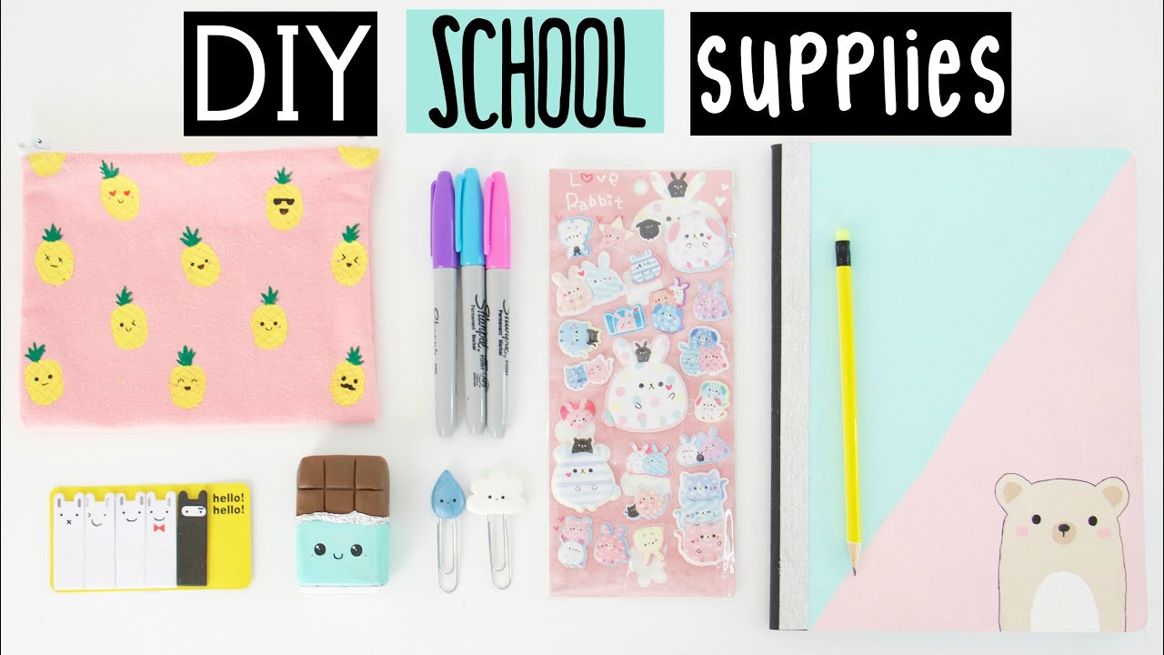 Diy School Supplies
 DIY SCHOOL SUPPLIES For Back To School