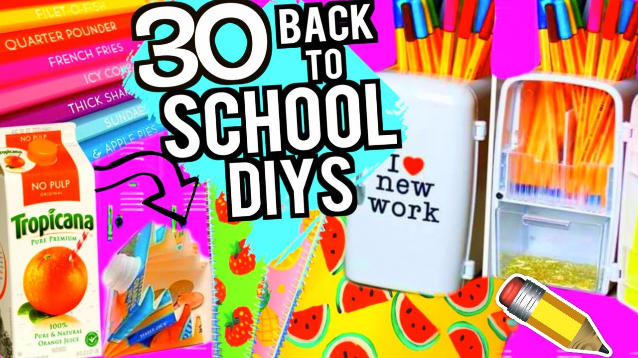 Diy School Supplies
 30 DIY SCHOOL SUPPLIES PROJECTS FOR BACK TO SCHOOL 2016