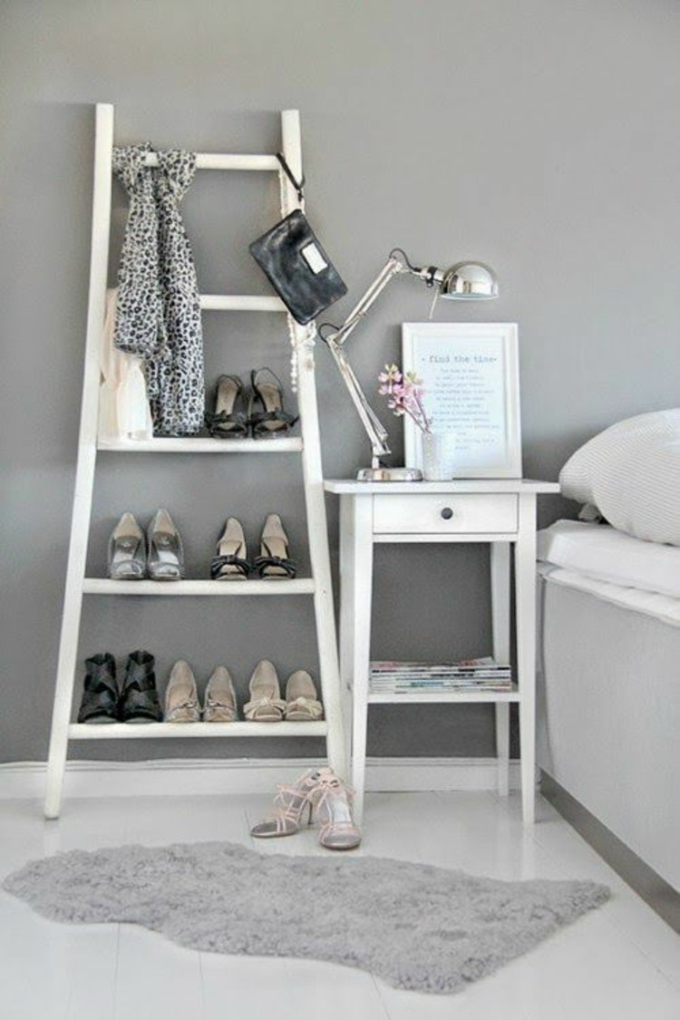 Diy Schuhschrank
 DIY Projekte mit Holzleiter 20 inspirierende Bilder und