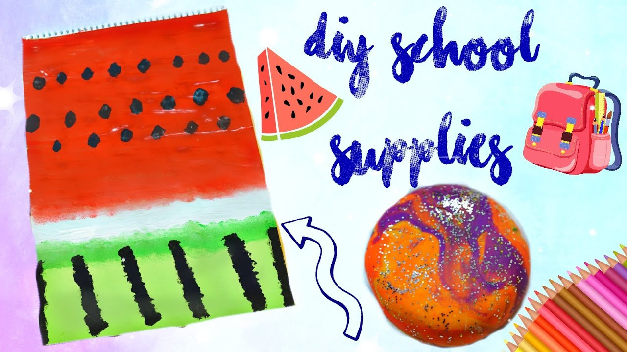 Diy Schulsachen
 DIY SCHULSACHEN Galaxy Eraser Watermelon Notebook