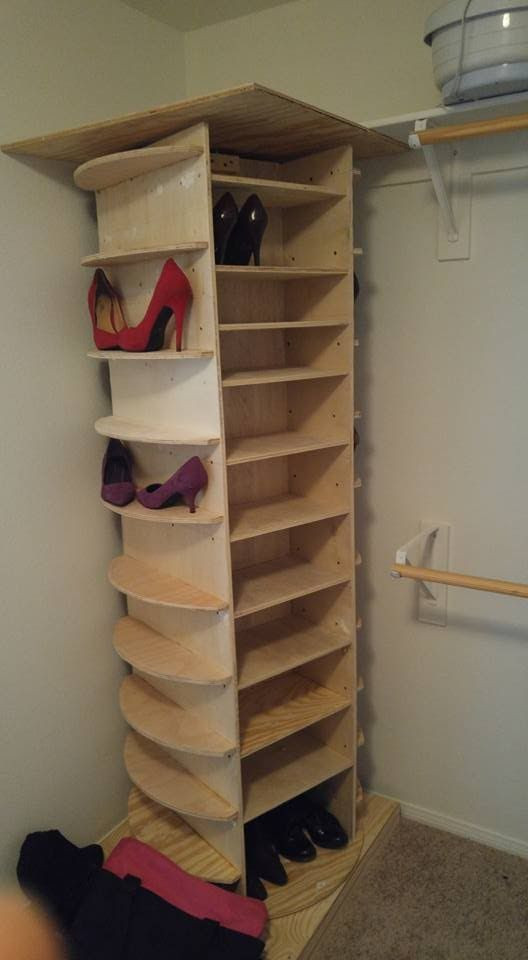 Diy Shoe Rack
 DIY Lazy Susan Shoe Rack