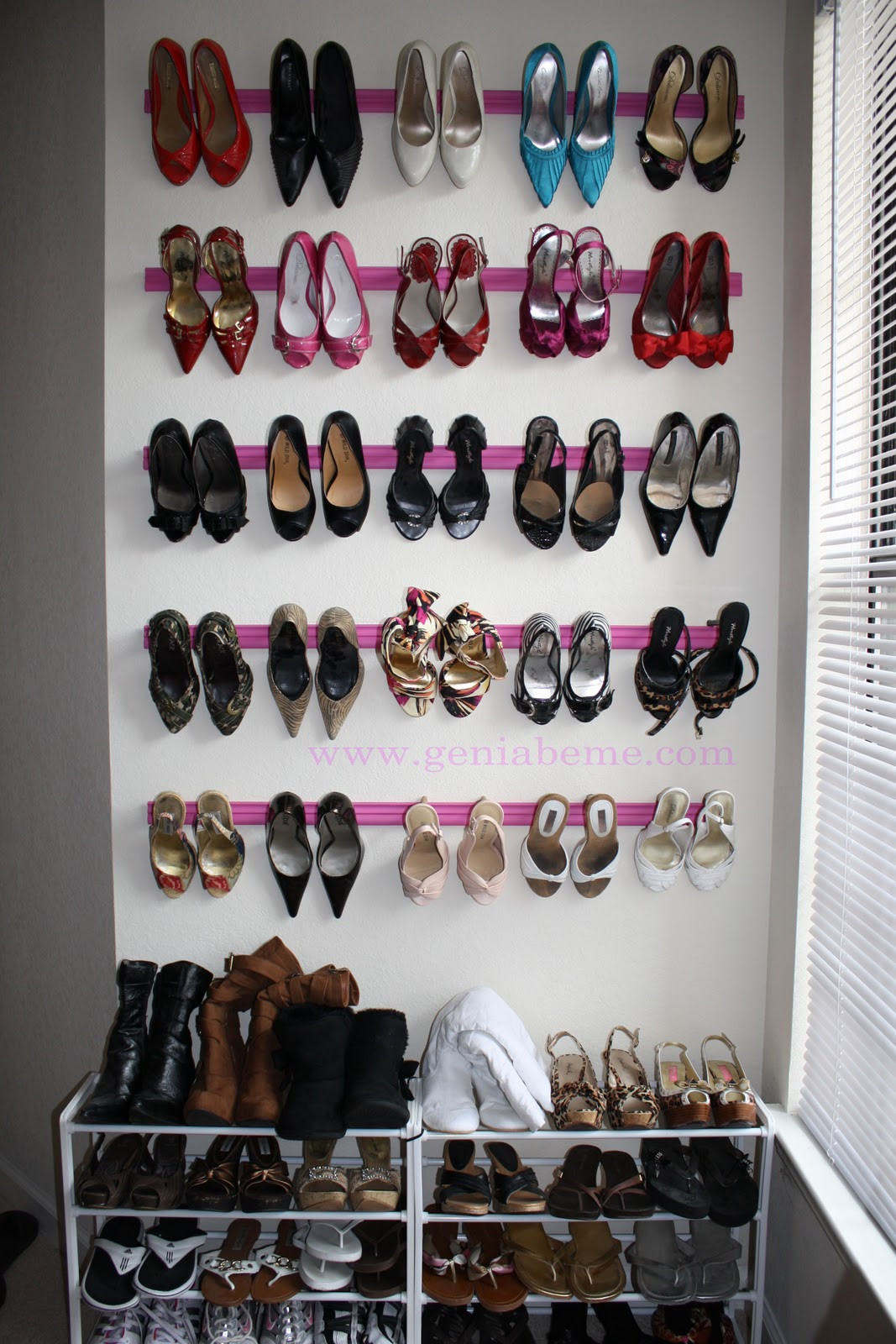 Diy Shoe Rack
 Crown Molding Shoe Rack Tutorial