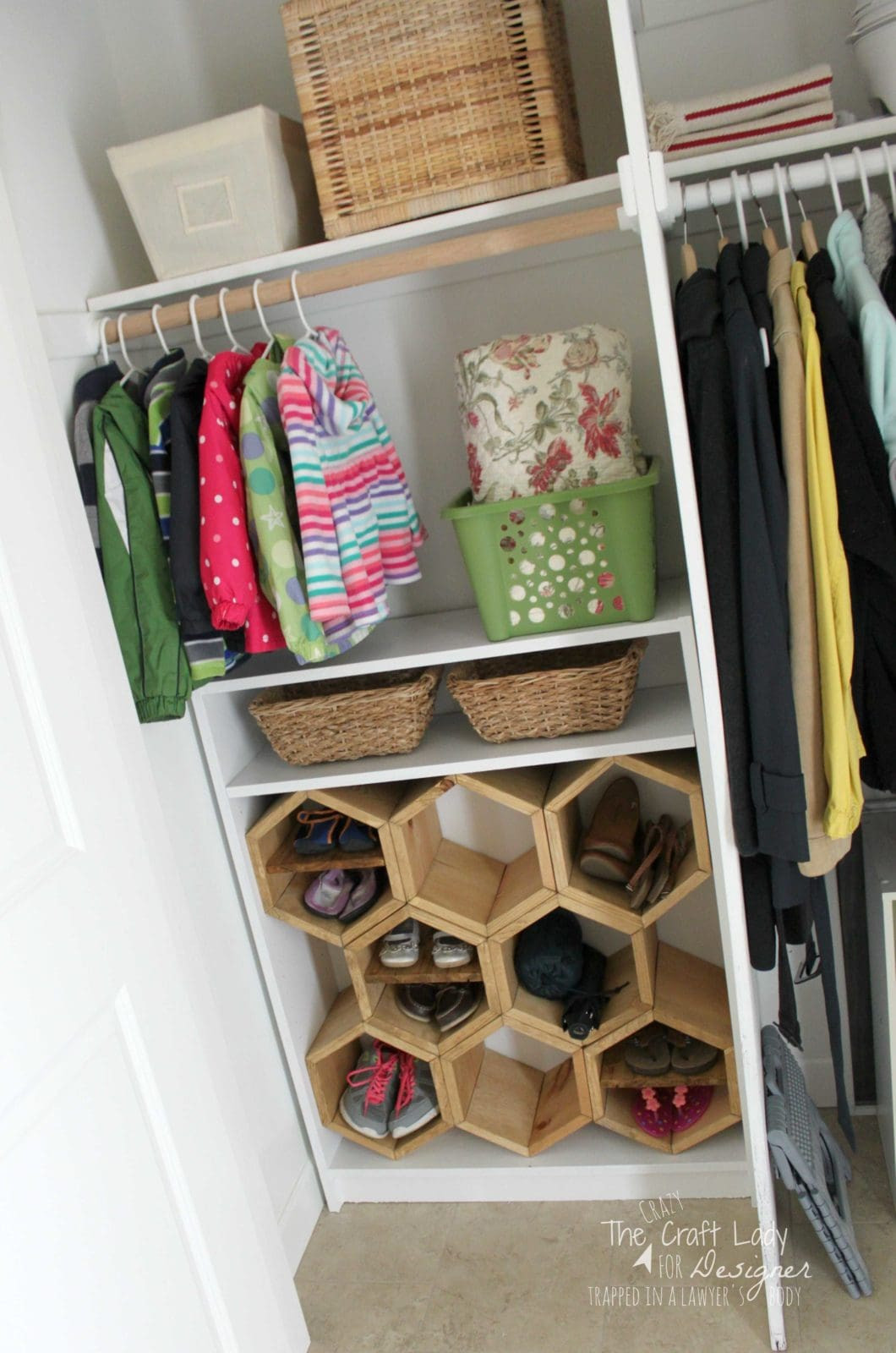 Diy Shoe Rack
 Hexagon DIY Shoe Rack