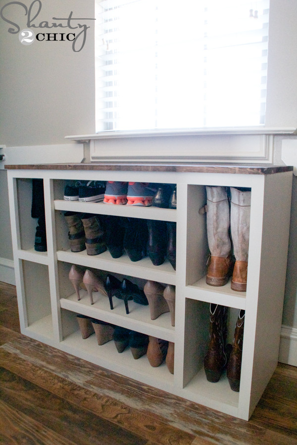 Diy Shoe Rack
 DIY Shoe Storage Cabinet Shanty 2 Chic