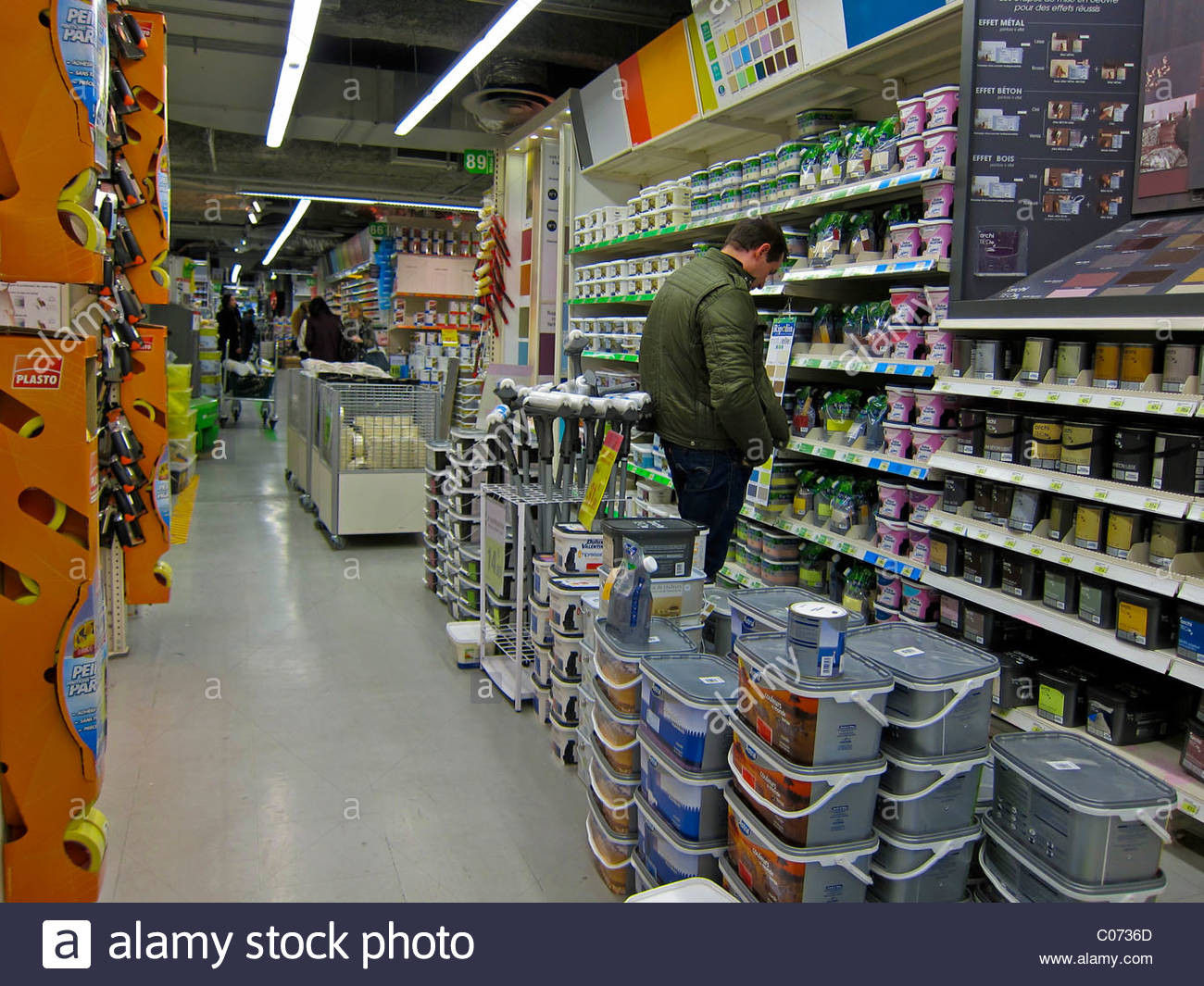 Diy Shop
 Paris France French Hardware Store Shops Man Shopping